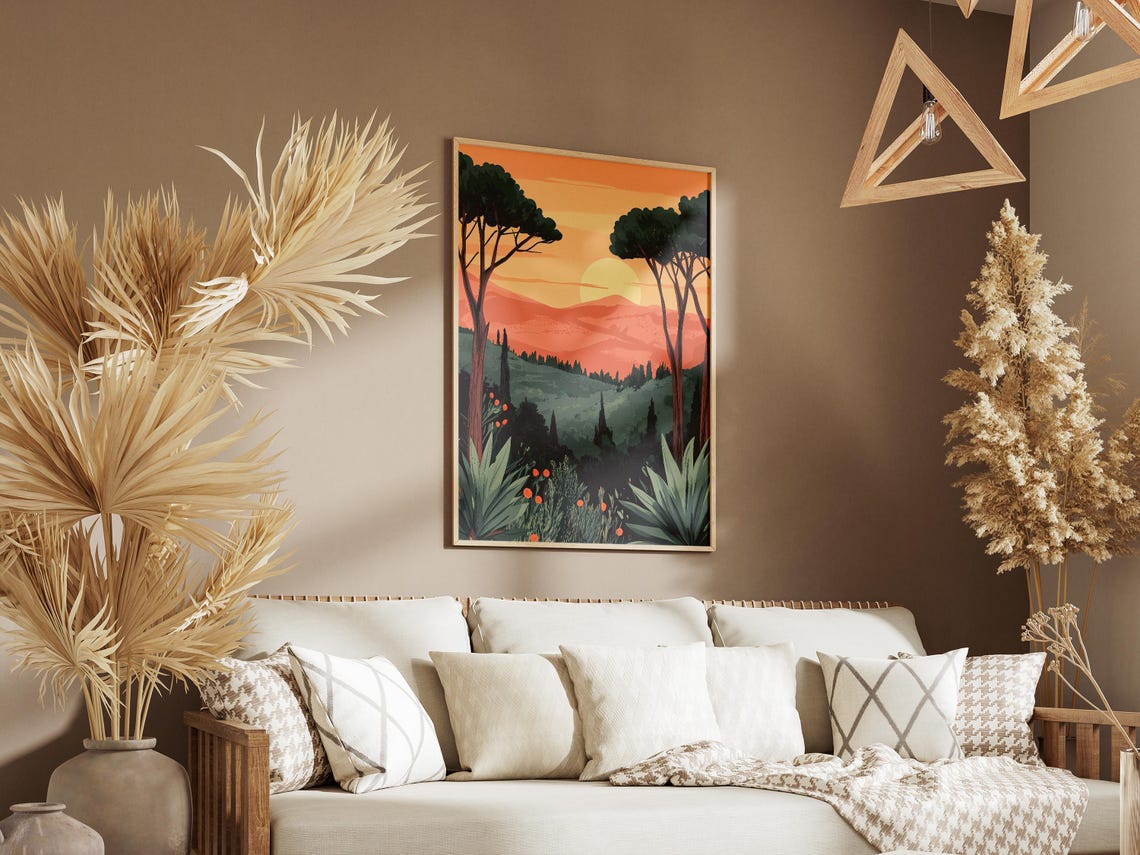 Garajonay National Park Sunset Pine Trees Canary Islands Poster - Image 3