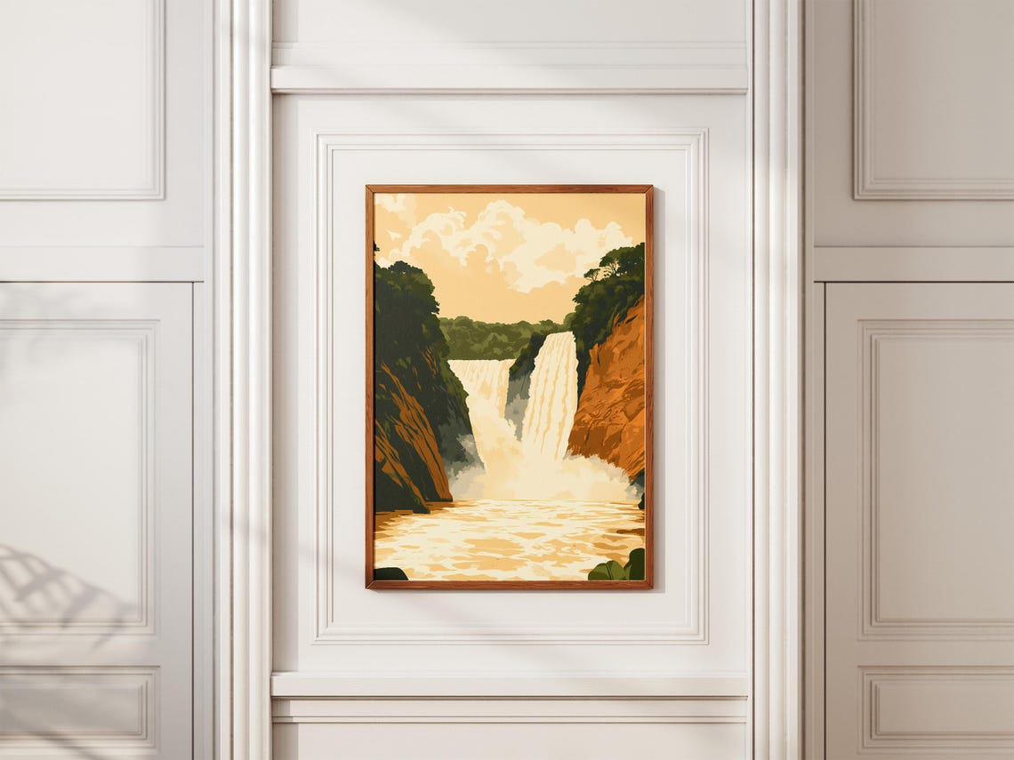 Murchison Falls Uganda Poster African Safari Waterfall Landscape - Image 2