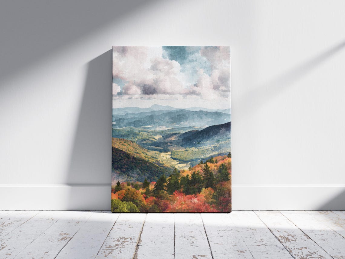 Shenandoah National Park Autumn Mountain Vintage Landscape Poster - Image 2
