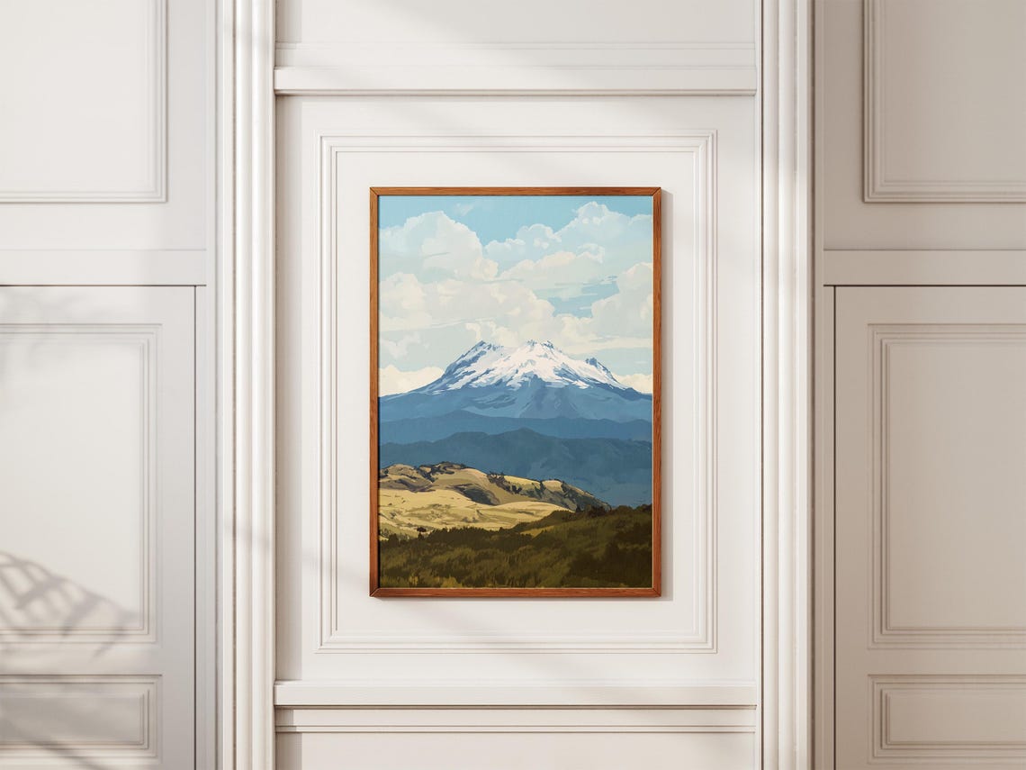 Antisana Volcano Ecuador Layered Blue Mountain Ridges Poster - Image 2