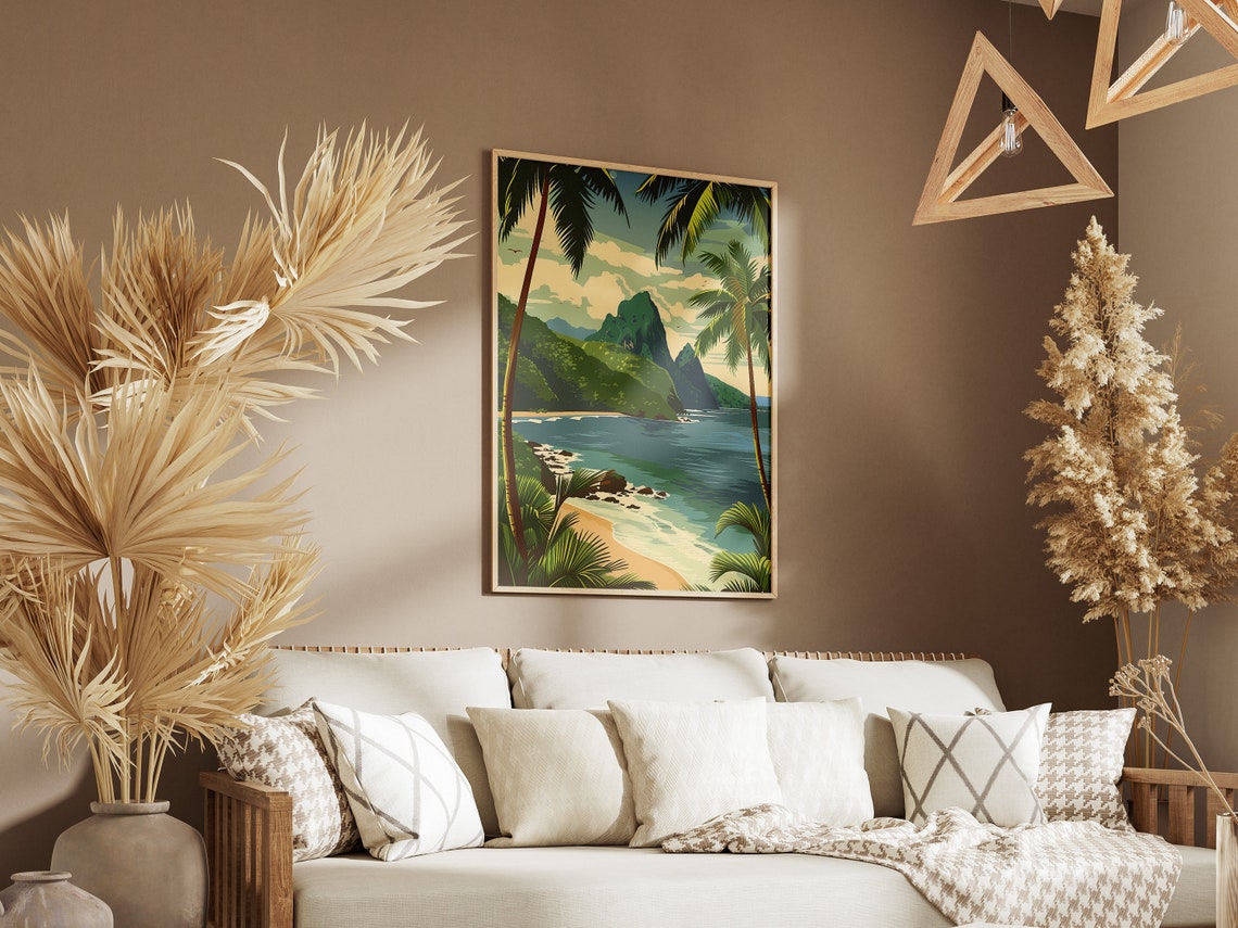 Samoa National Park Vintage Tropical Beach Island Travel Poster - Image 3