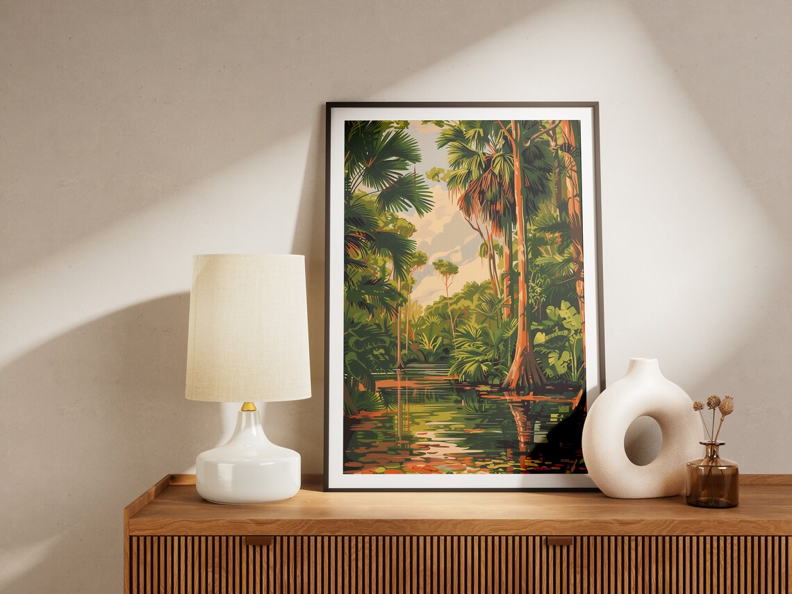 Florida Everglades Travel Poster, Tropical Nature Decor - Image 2