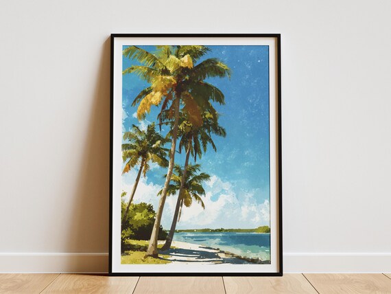 Biscayne National Park Florida Keys Palm Beach Travel Poster