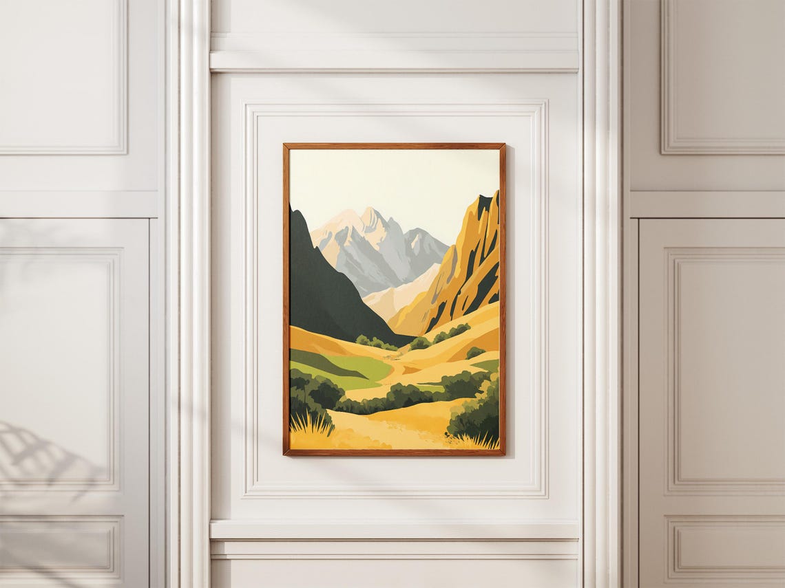 Dasht-e Lut Desert Iran Golden Valley Rocky Mountains Poster - Image 2