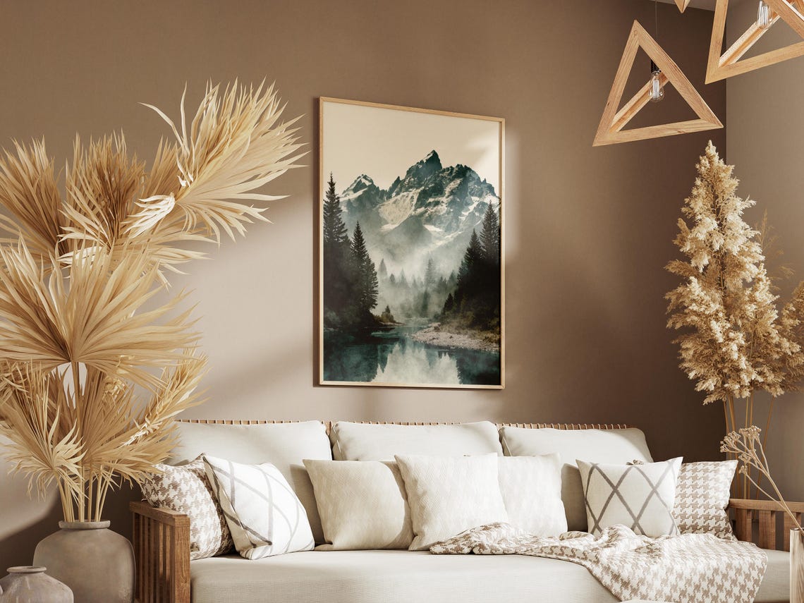Grand Teton National Park Poster Wyoming Travel Print Vintage Style Wall Art Landscape Photography Mountain Scenery Home Decor Usa - Image 3