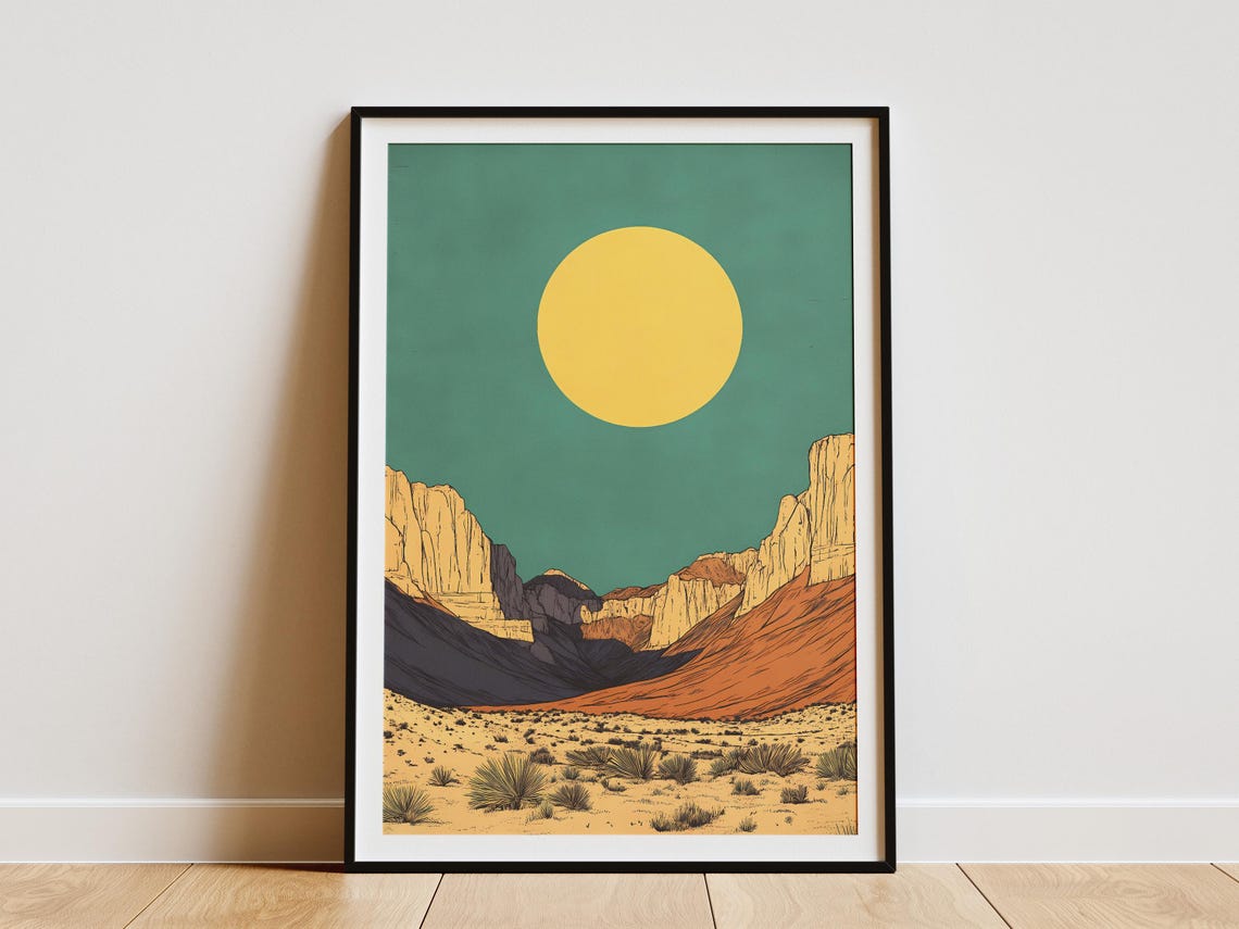 Guadalupe Mountains National Park Sun Over Desert Canyon Poster