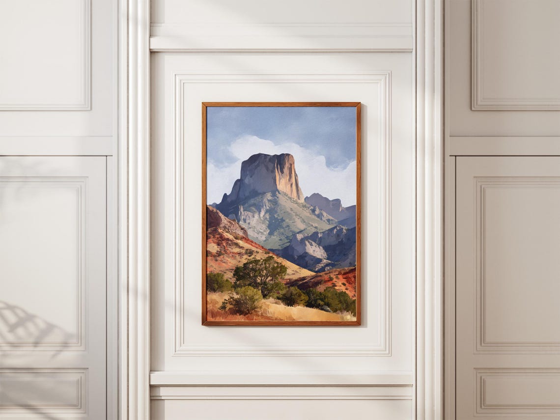 Big Bend National Park Desert Mountain Mesa Texas Travel Poster - Image 2
