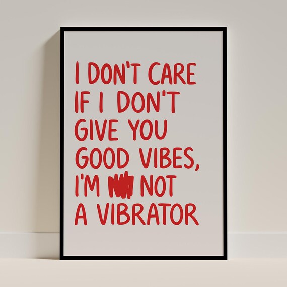 Typography Humorous Saying Wall Art Sarcastic Quote Print Funny Friend Gift Home Decor Trendy Apartment Dorm Room Poster