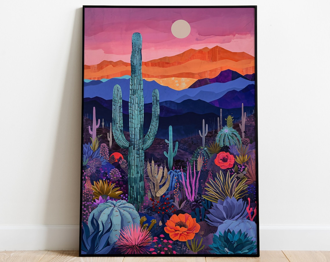 Arizona Saguaro National Park Illustration Art Print