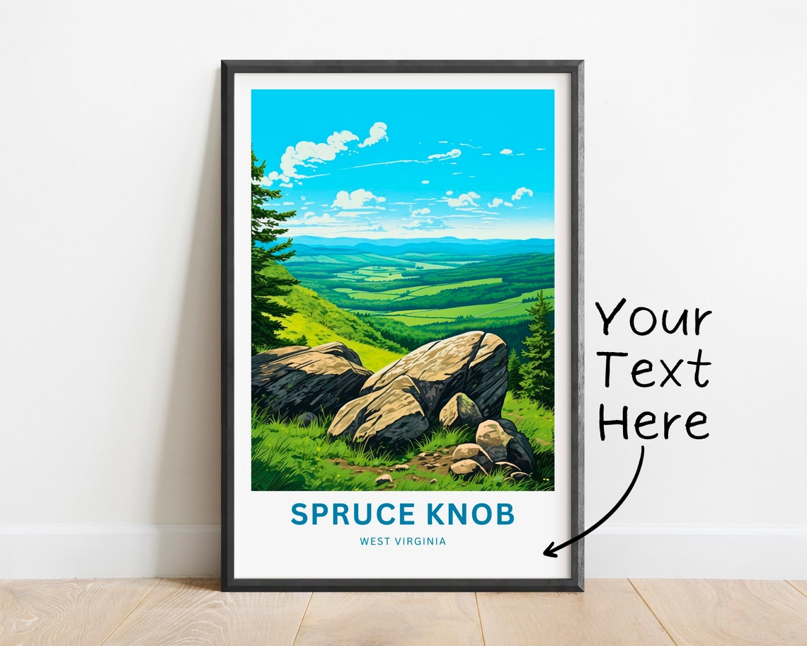 Personalized Spruce Knob West Virginia Summit View Travel Poster