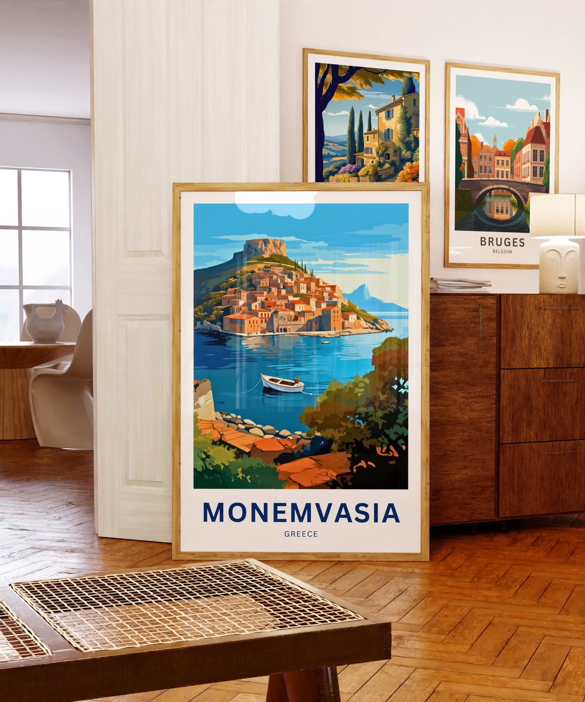 Personalized Monemvasia Greece Island Fortress Travel Gift Poster - Image 5