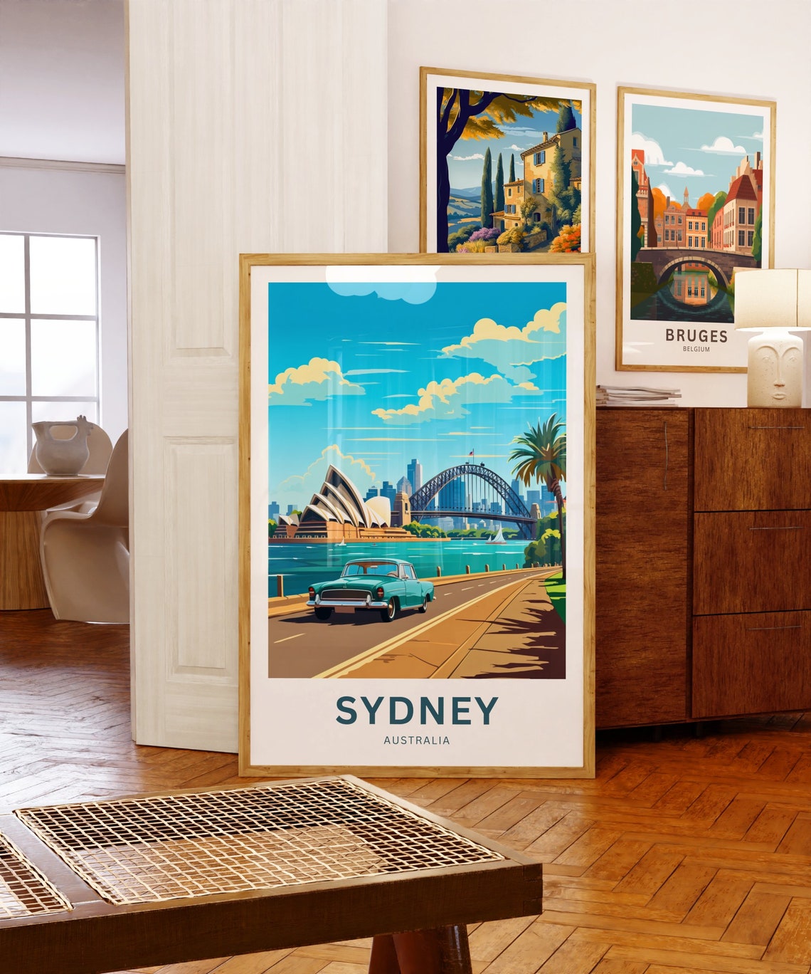 Personalized Sydney Opera House Vintage Car Custom Travel Poster - Image 5