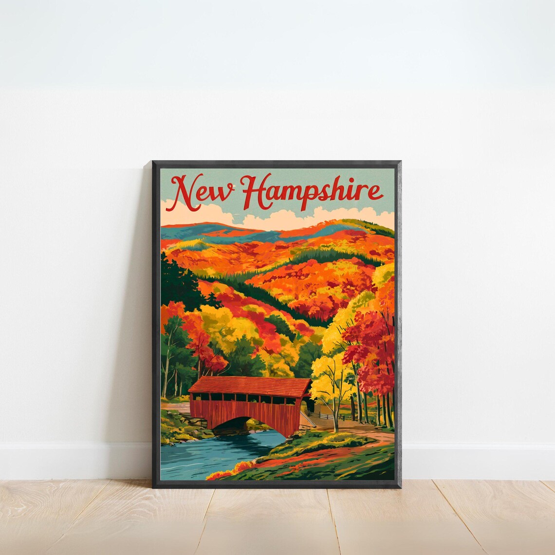 New Hampshire Vintage Travel Poster, United States