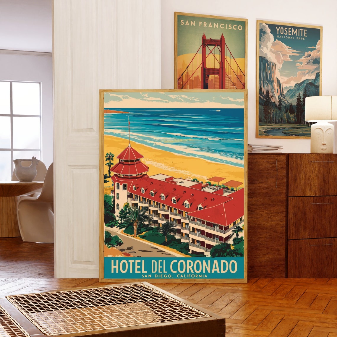 Hotel Del Coronado San Diego California Beach Vintage Travel Poster - Image 5