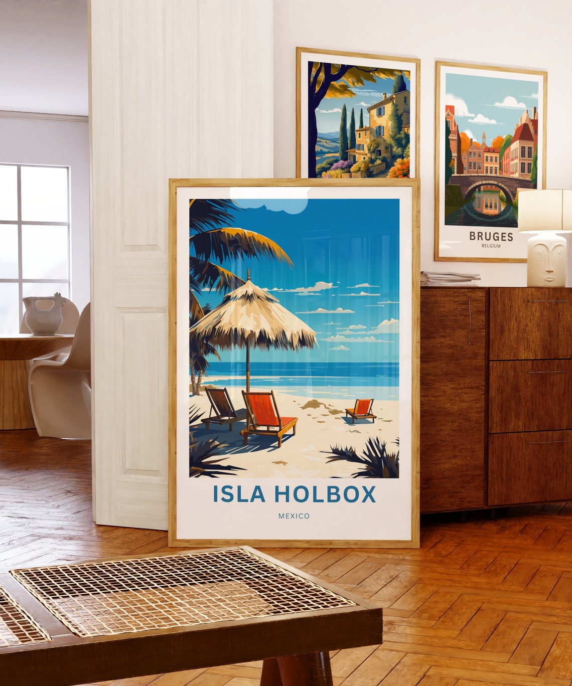 Isla Holbox Travel Print Isla Holbox Poster Mexico Wall Art Framed Present Gift Mexico Present - Image 5