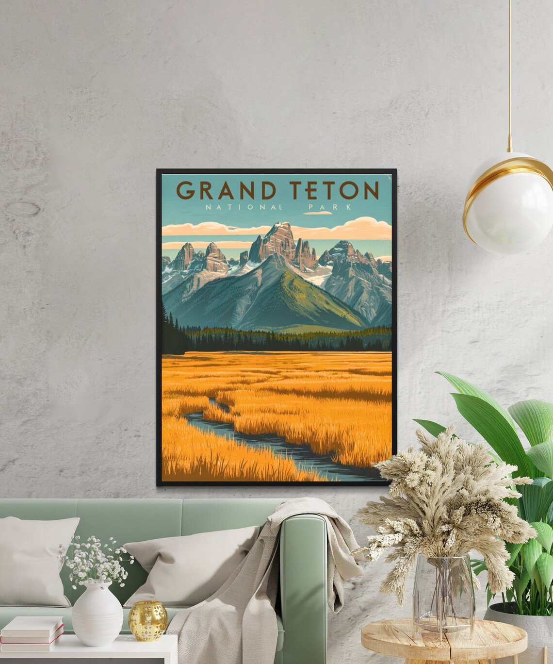 Grand Teton National Park Wyoming Mountains Wilderness Scenic Poster - Image 3