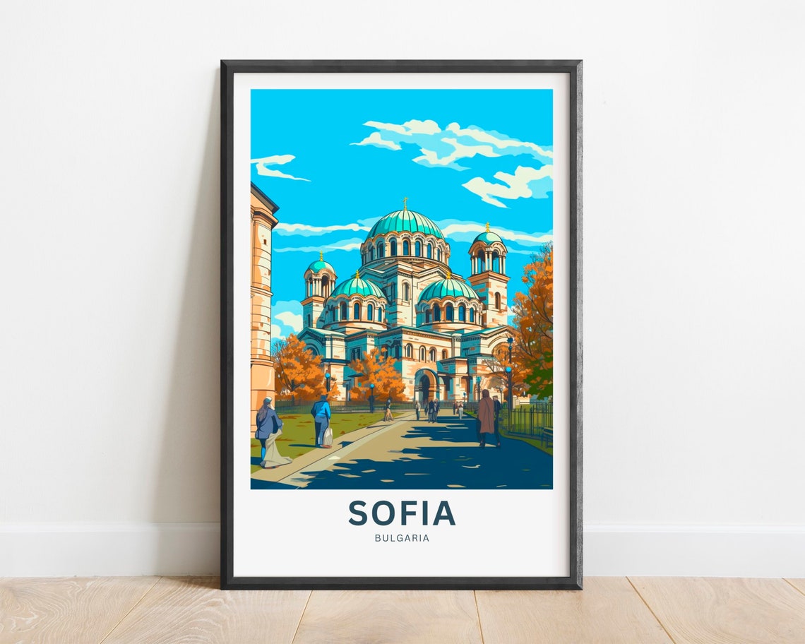 Sofia Bulgaria Alexander Nevsky Cathedral Golden Domes Poster
