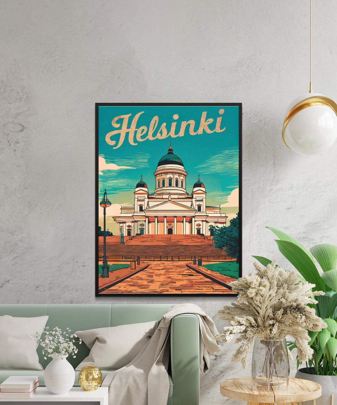 Helsinki Cathedral Finland Landmark Retro Vintage Travel Poster - Image 2