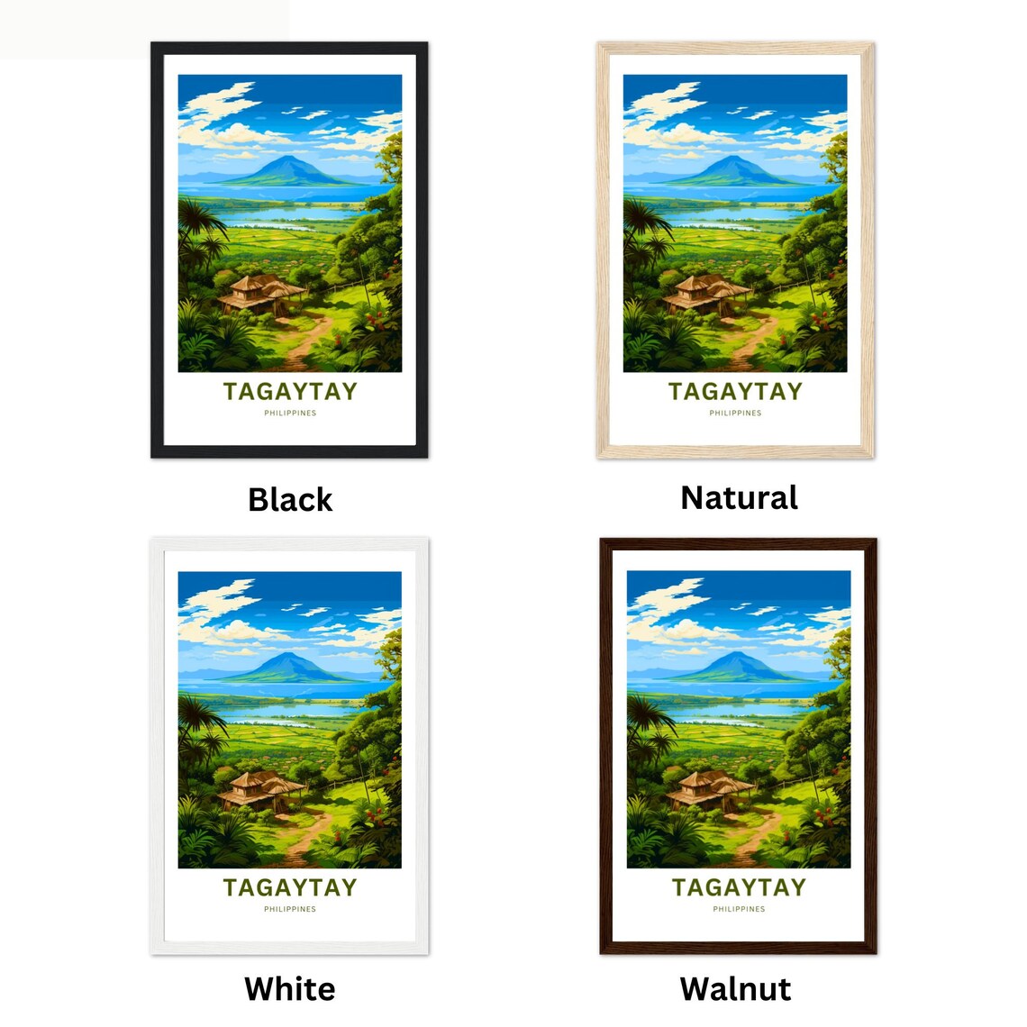 Tagaytay Philippines Taal Volcano Lake View Tropical Scenic Poster - Image 2