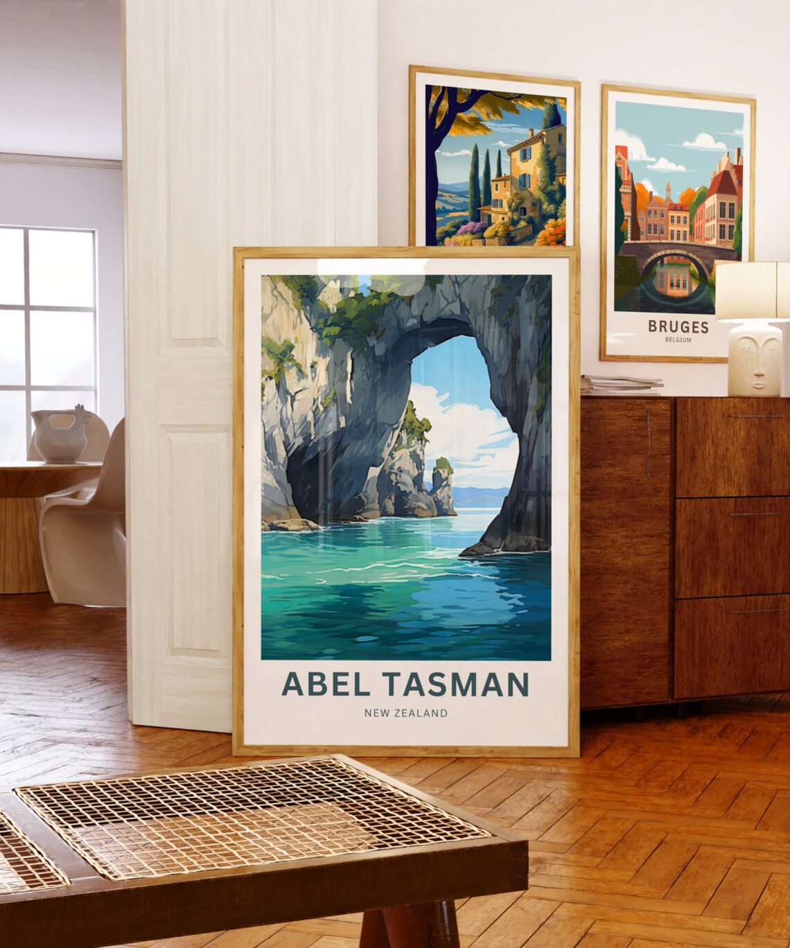 Abel Tasman New Zealand Rock Arch Personalized Travel Poster - Image 5