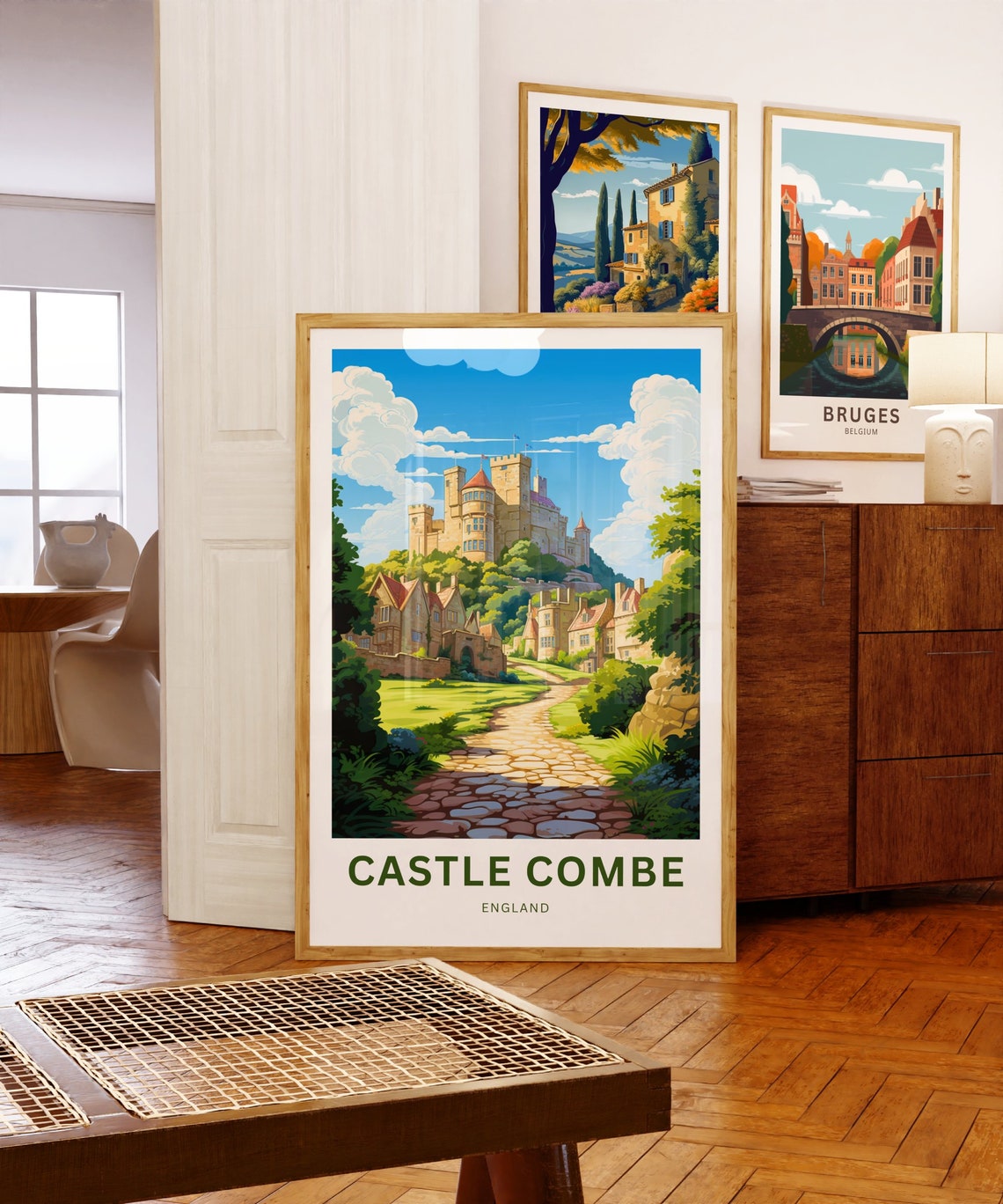 Personalized Castle Combe England Charming Village Scene Travel Poster - Image 5