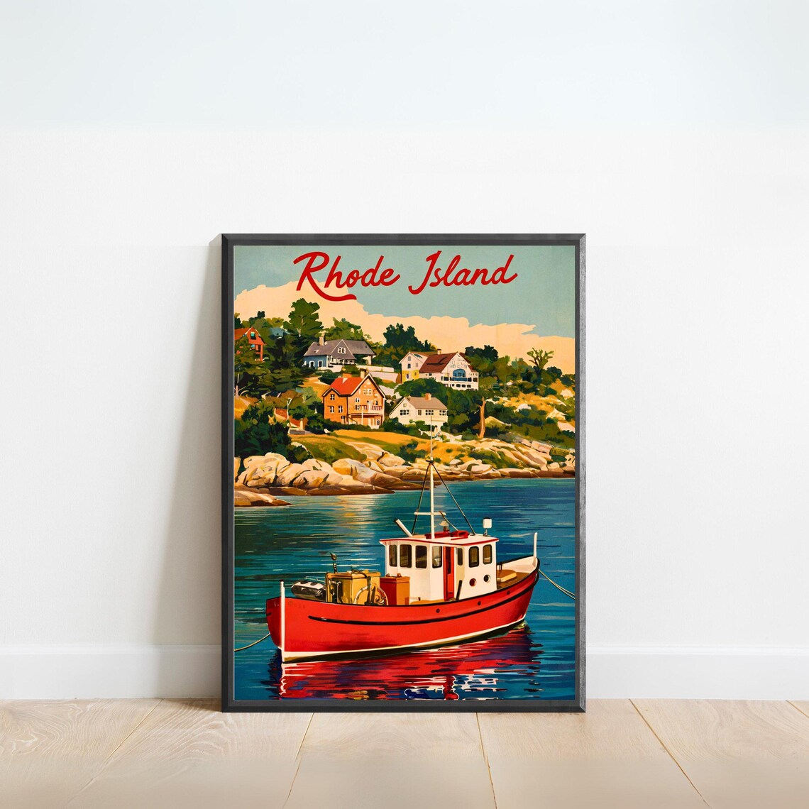 Rhode Island Vintage Travel Poster, United States Travel Poster