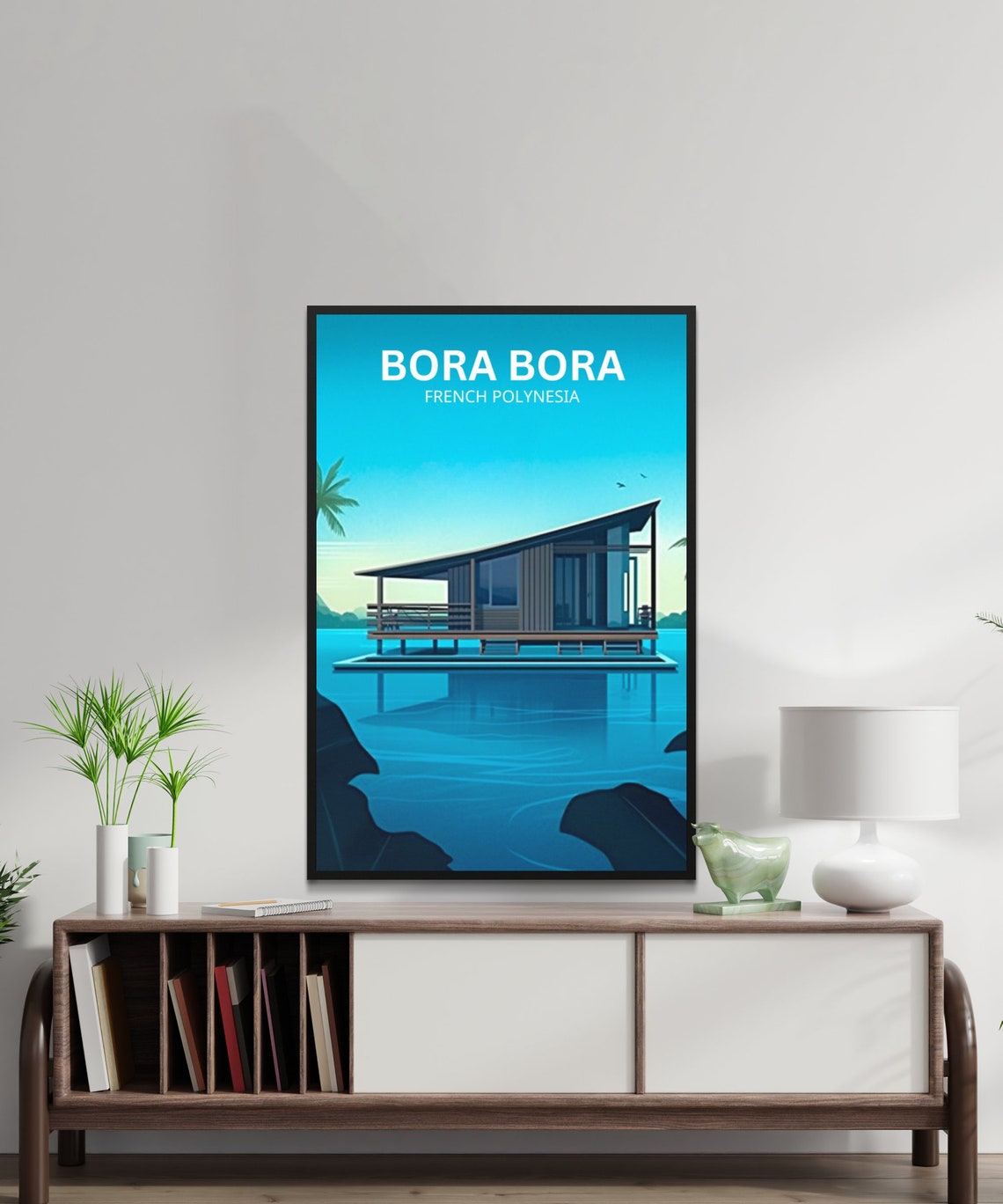 Bora Bora Travel Print French Polynesia Travel Art French Island Travel Print Bora Bora Island Travel Poster French Polynesia Art - Image 3