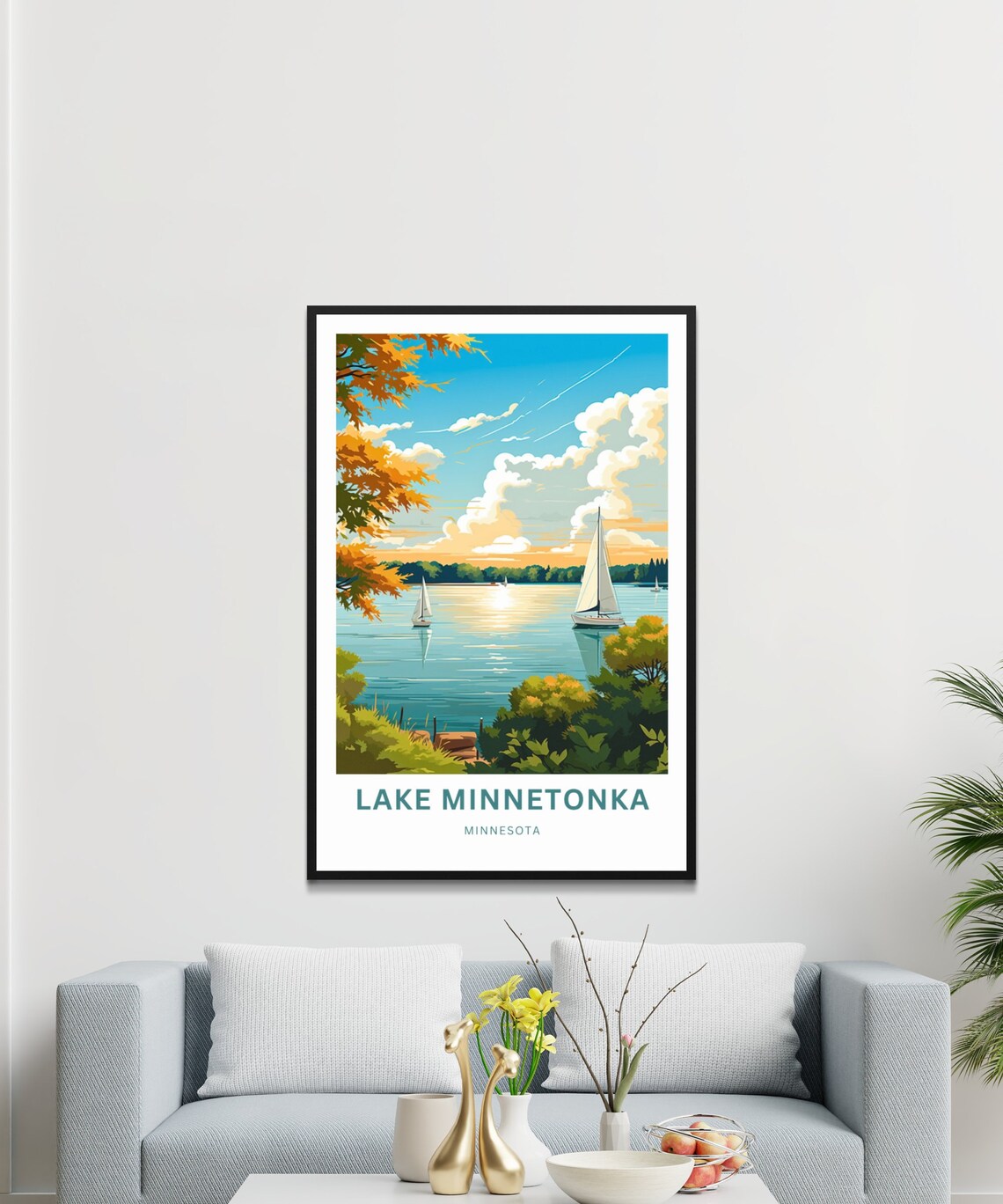 Personalized Lake Minnetonka Travel Poster, Minnesota - Image 2