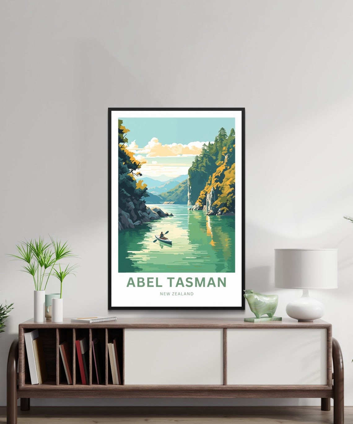 Abel Tasman New Zealand Kayak Lagoon Personalized Travel Poster - Image 2