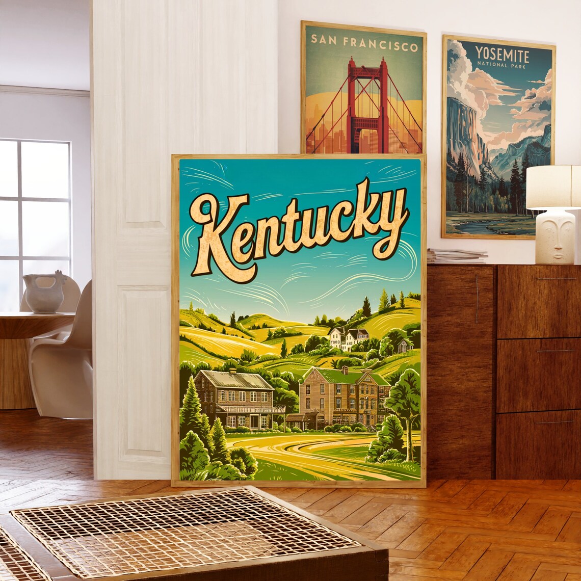 Kentucky Vintage Rolling Hills Farmhouse Countryside Charm Poster - Image 5