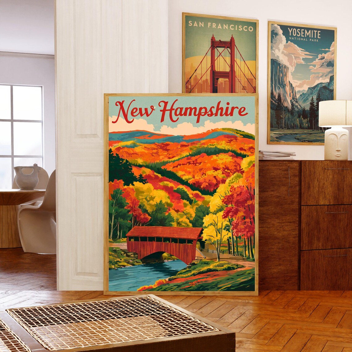 New Hampshire Vintage Travel Poster, United States - Image 5