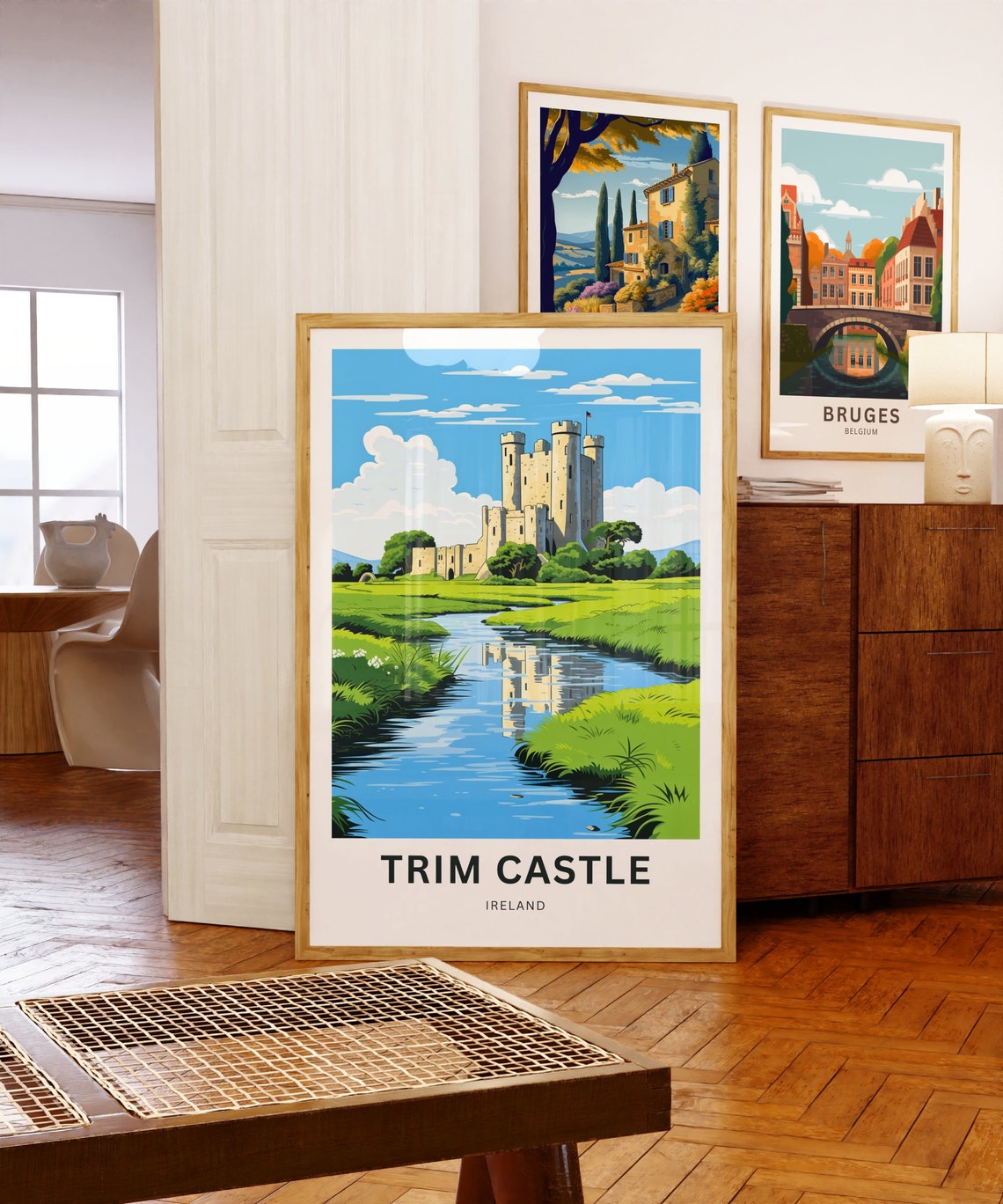 Trim Castle Ireland Medieval Keep Riverside Vintage Travel Poster - Image 5