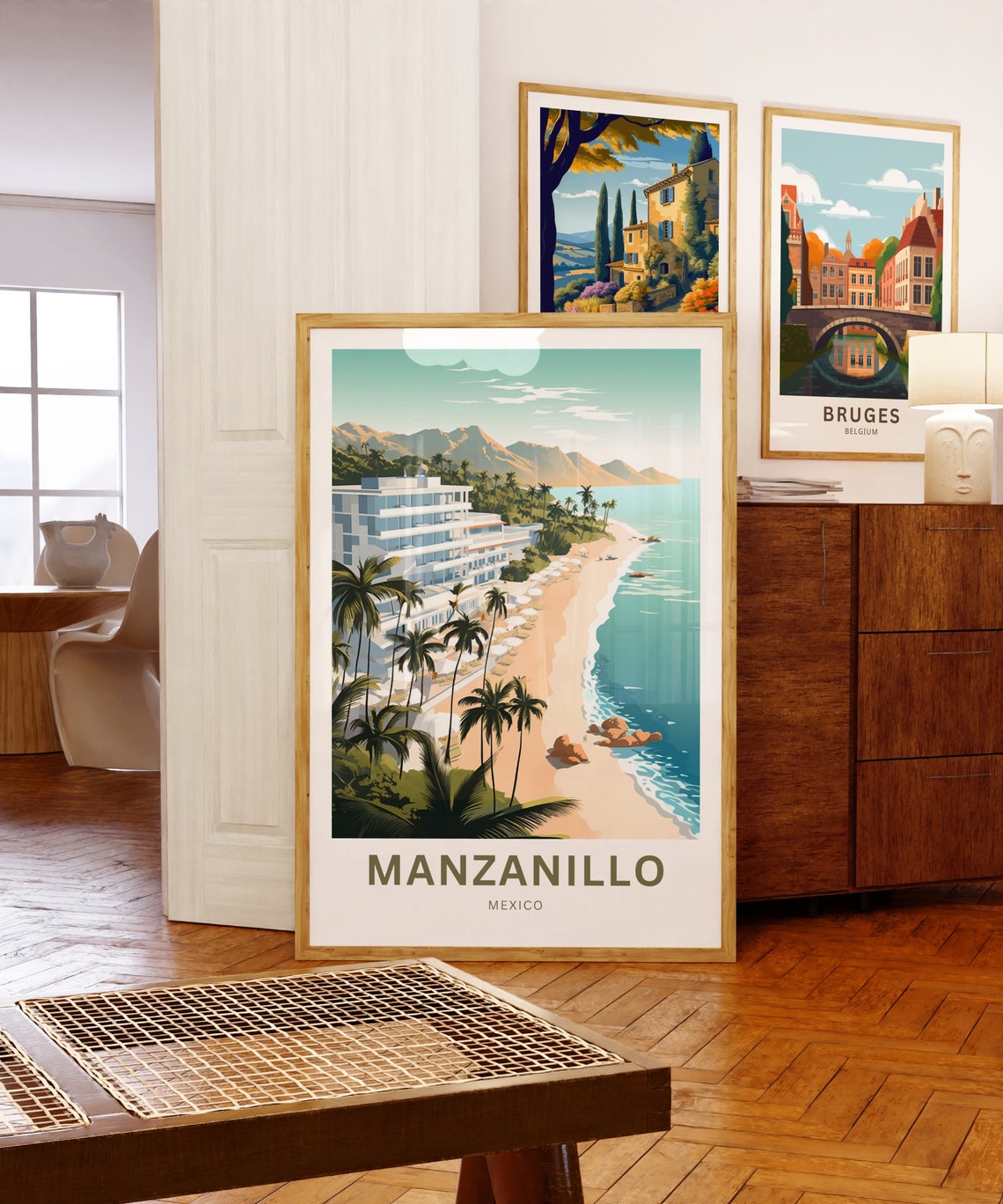 Personalized Manzanillo Travel Print Manzanillo Poster Mexico Wall Art Framed Present Gift Mexico Present - Image 5