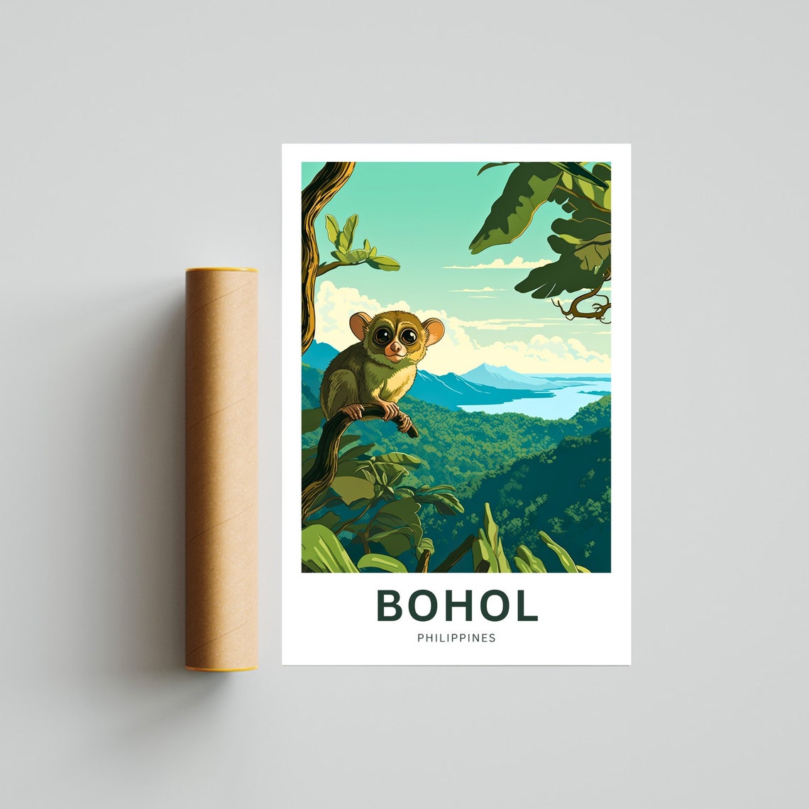 Bohol Philippines Tarsier Primate Jungle Valley Viewpoint Poster - Image 4