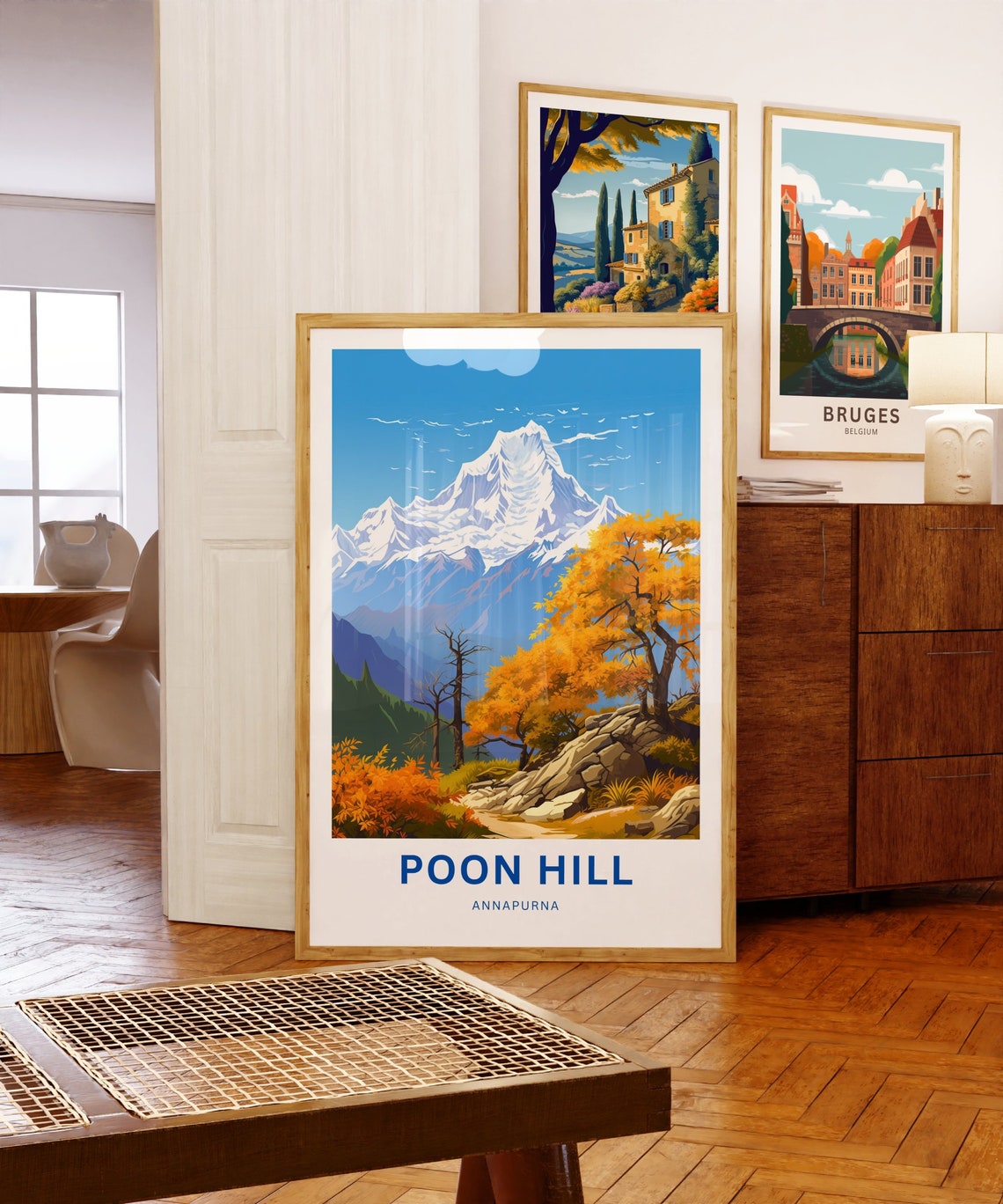 Poon Hill Annapurna Nepal Autumn Mountain Customizable Poster - Image 5