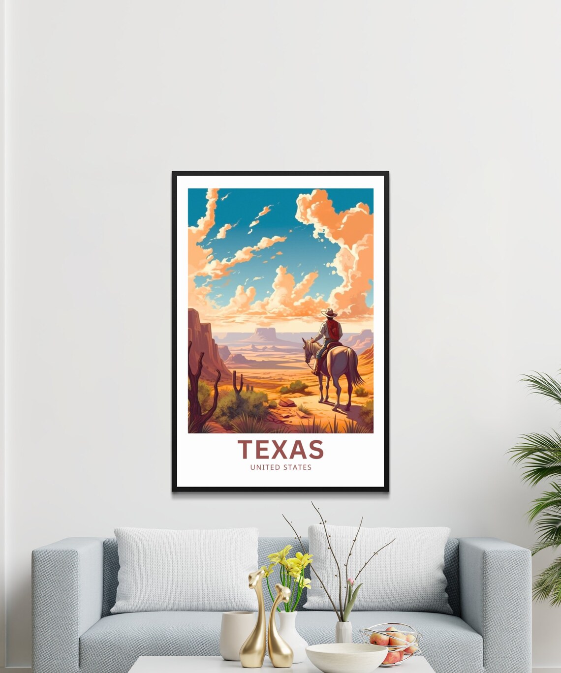 Texas Travel Poster, United States Wall Art Print - Image 3