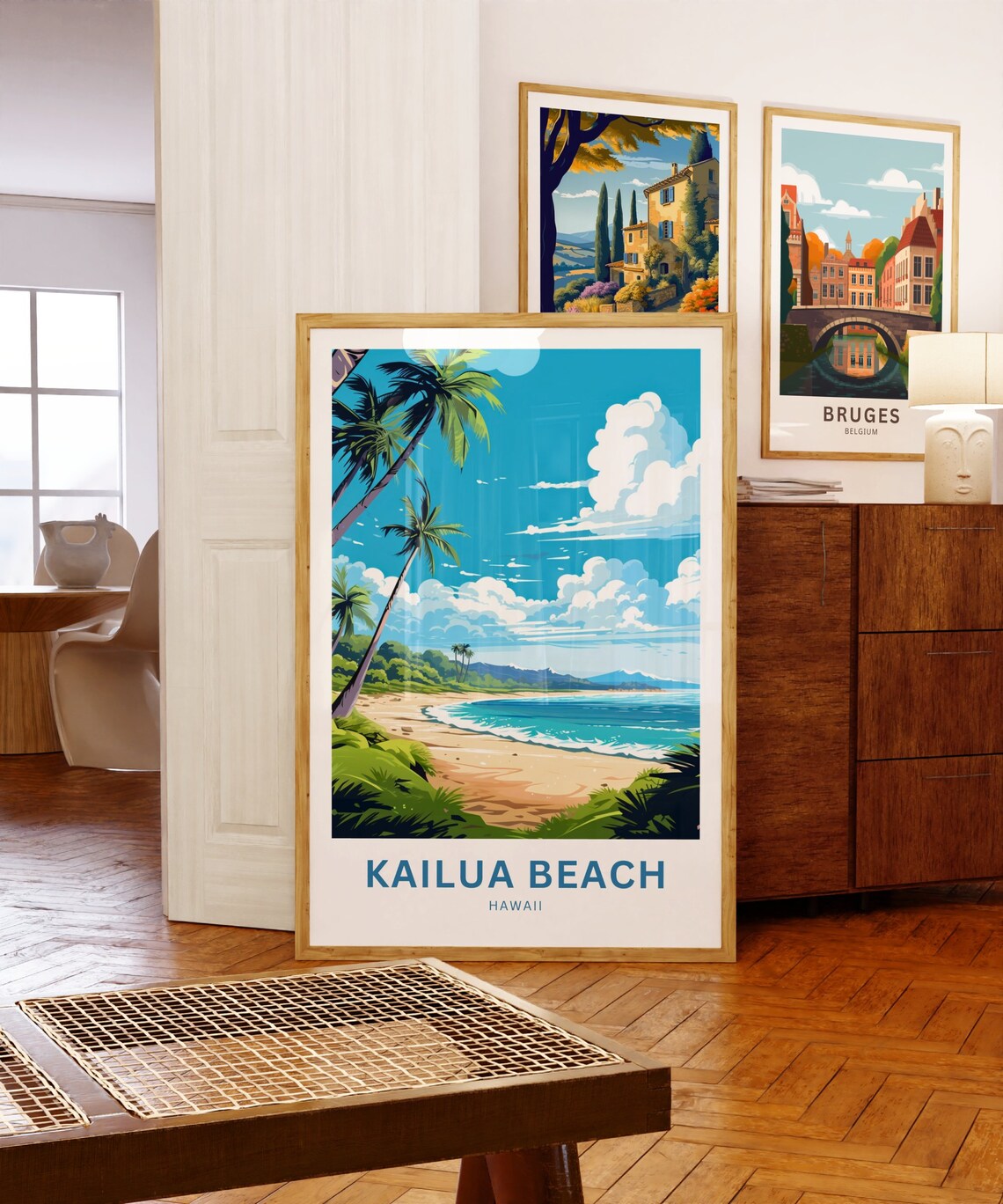 Kailua Beach Travel Poster, Hawaii Coastal Art - Image 5