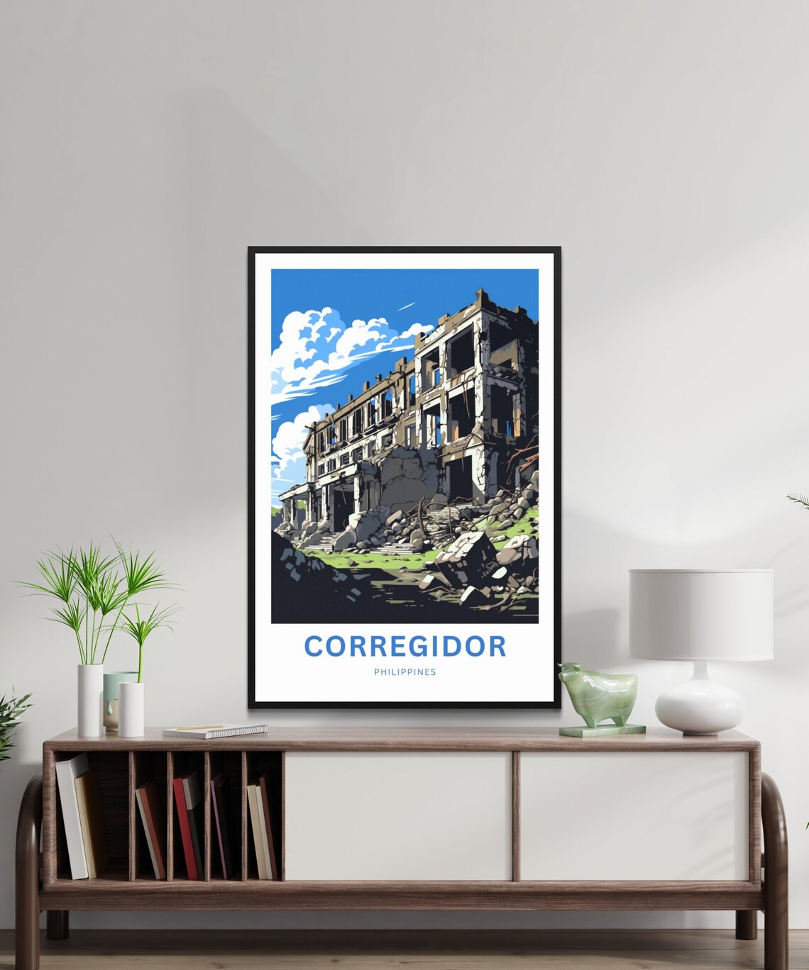 Corregidor Philippines Historic Wartime Barracks Ruins Travel Poster - Image 2
