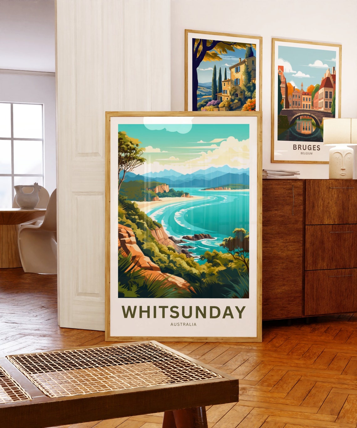 Whitsunday Australia Aerial Bay Turquoise Water Travel Poster - Image 5
