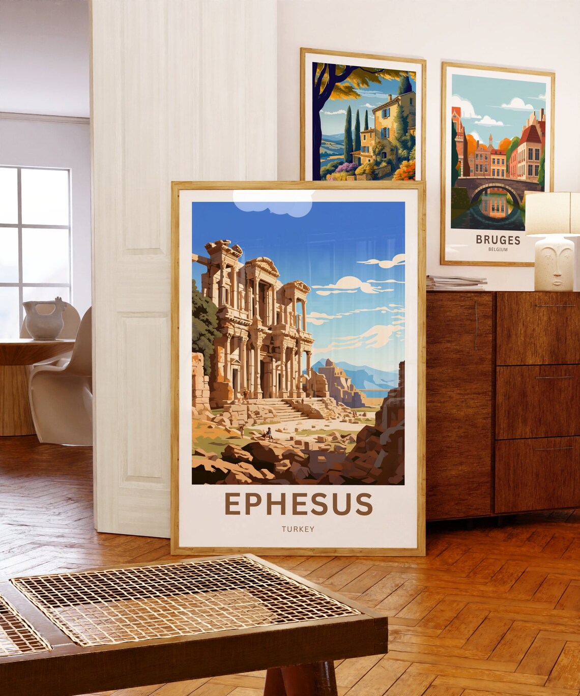 Ephesus Turkey Ancient Library of Celsus Roman Ruins Travel Poster - Image 5
