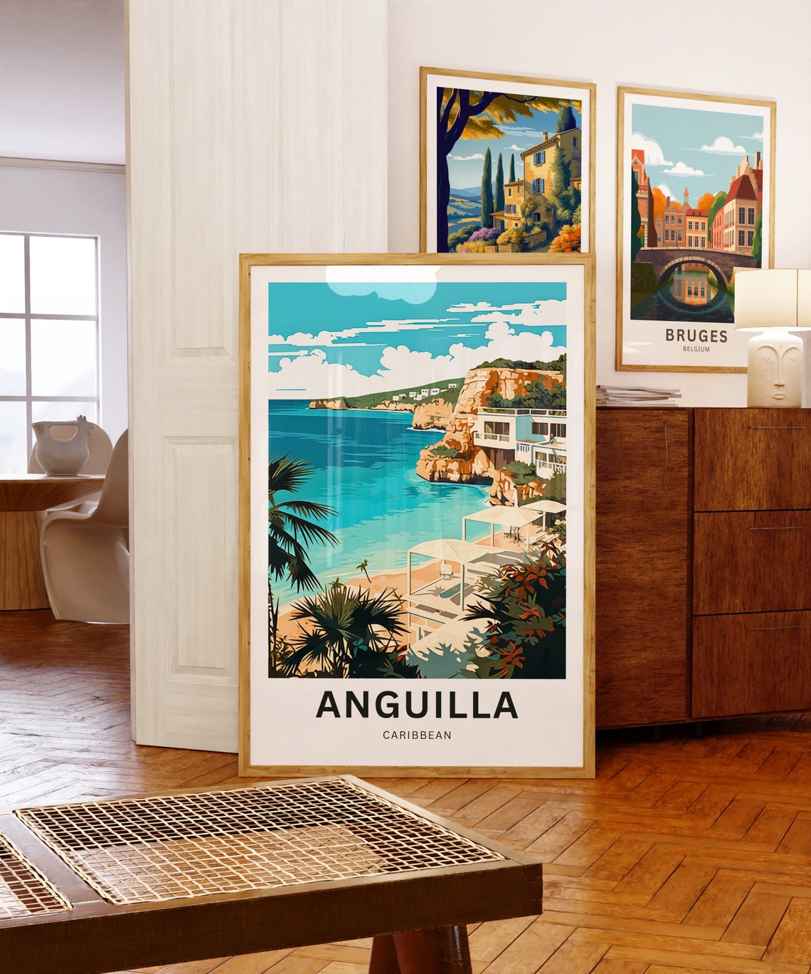 Anguilla Travel Print Anguilla Poster Caribbean Wall Art Framed Present Gift Caribbean Present - Image 5