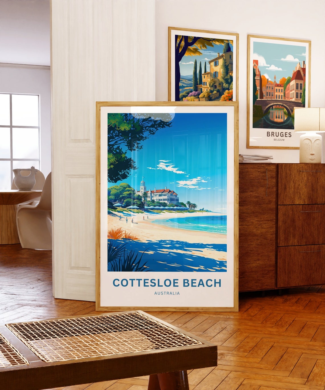 Cottesloe Beach Australia Historic Bathing House Personalized Poster - Image 5