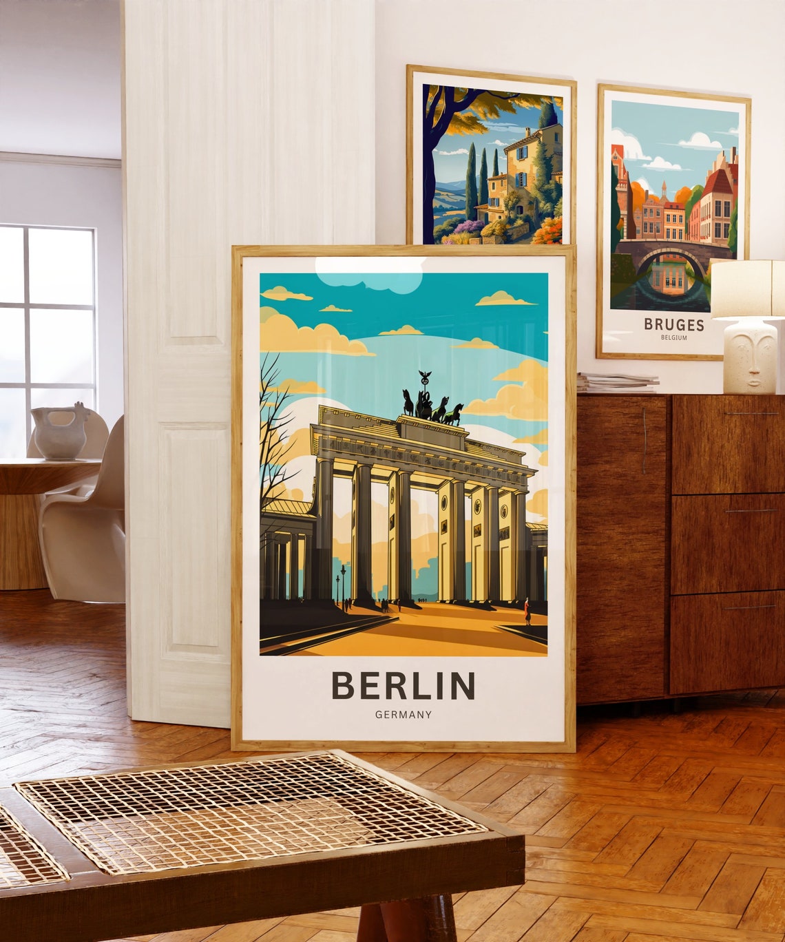 Personalized Berlin Brandenburg Gate Sunset Germany Travel Poster - Image 5