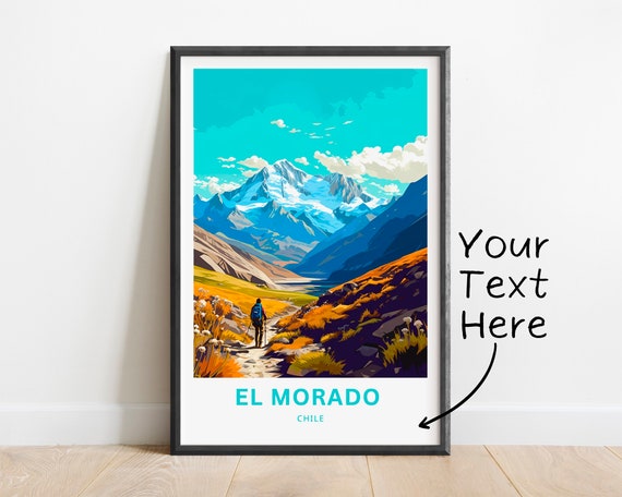 Personalized El Morado Travel Print El Morado Poster Chile Wall Art Framed Present Gift Chile Present