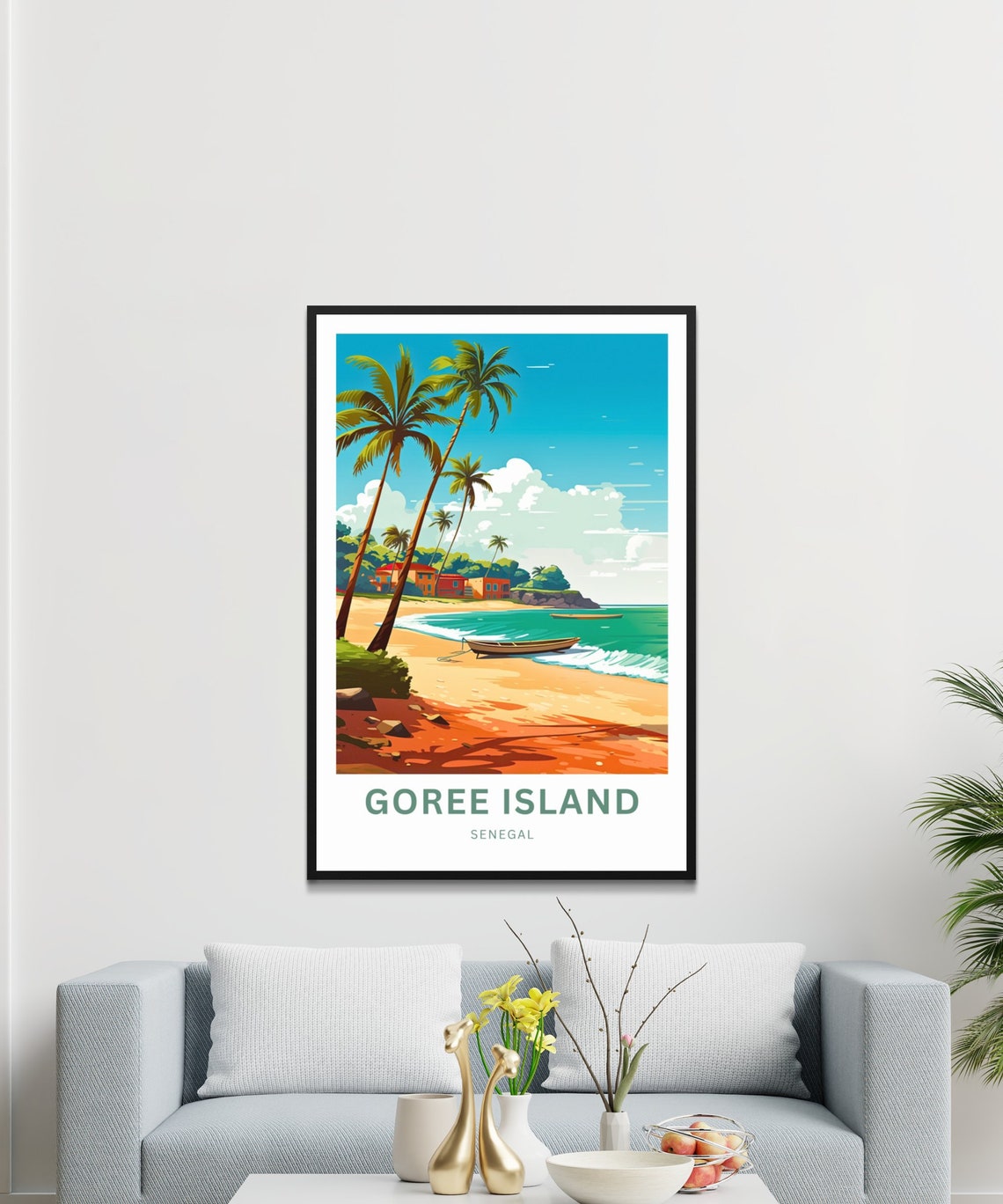Personalized Goree Island Senegal Cliff Coast Scenic Travel Poster - Image 2