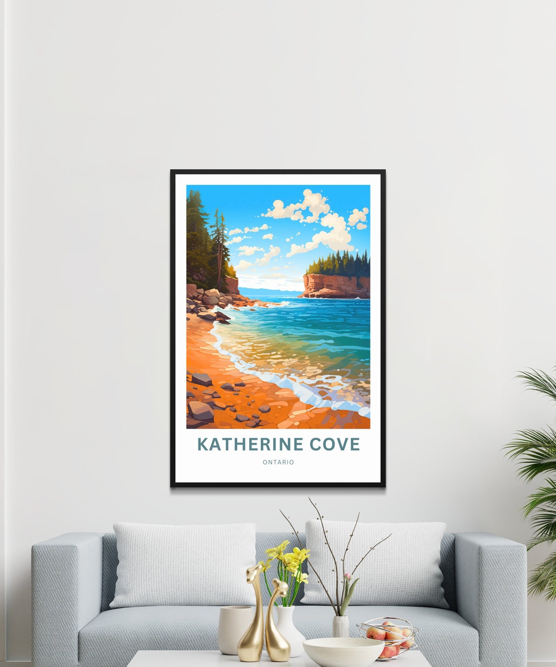 Personalized Katherine Cove Ontario Turquoise Shore Beach Poster - Image 3