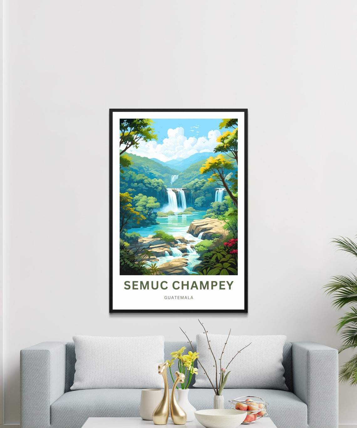 Semuc Champey Travel Print Semuc Champey Poster Guatemala Wall Art Framed Present Gift Mexico Present - Image 3