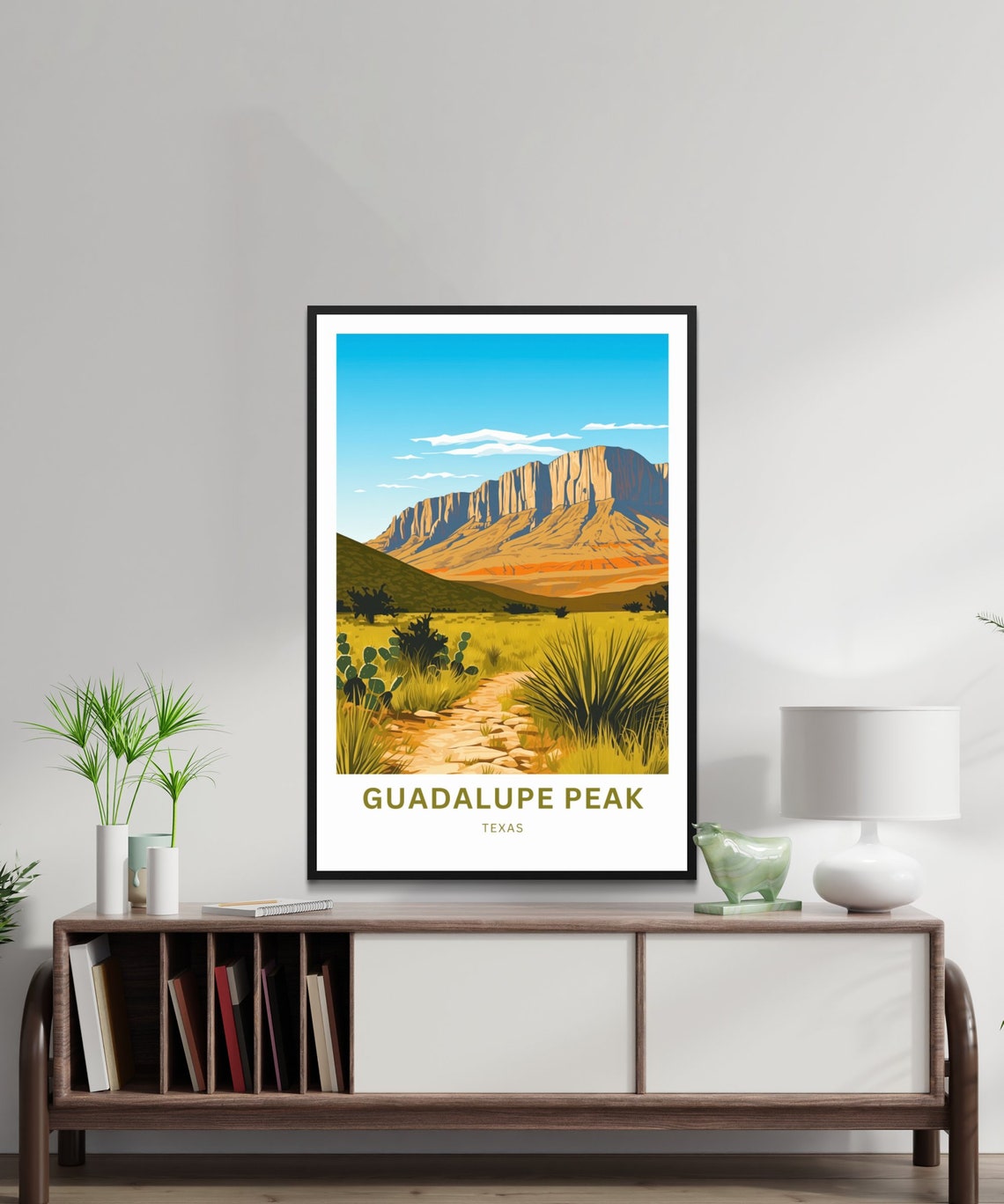 Guadalupe Peak Texas Yucca Trail Desert Landscape Travel Poster - Image 3