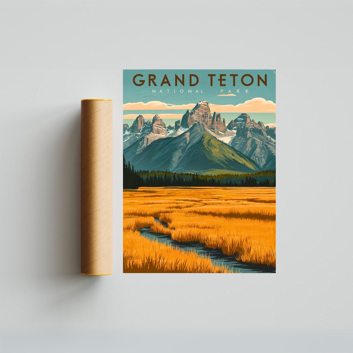 Grand Teton National Park Wyoming Mountains Wilderness Scenic Poster - Image 4