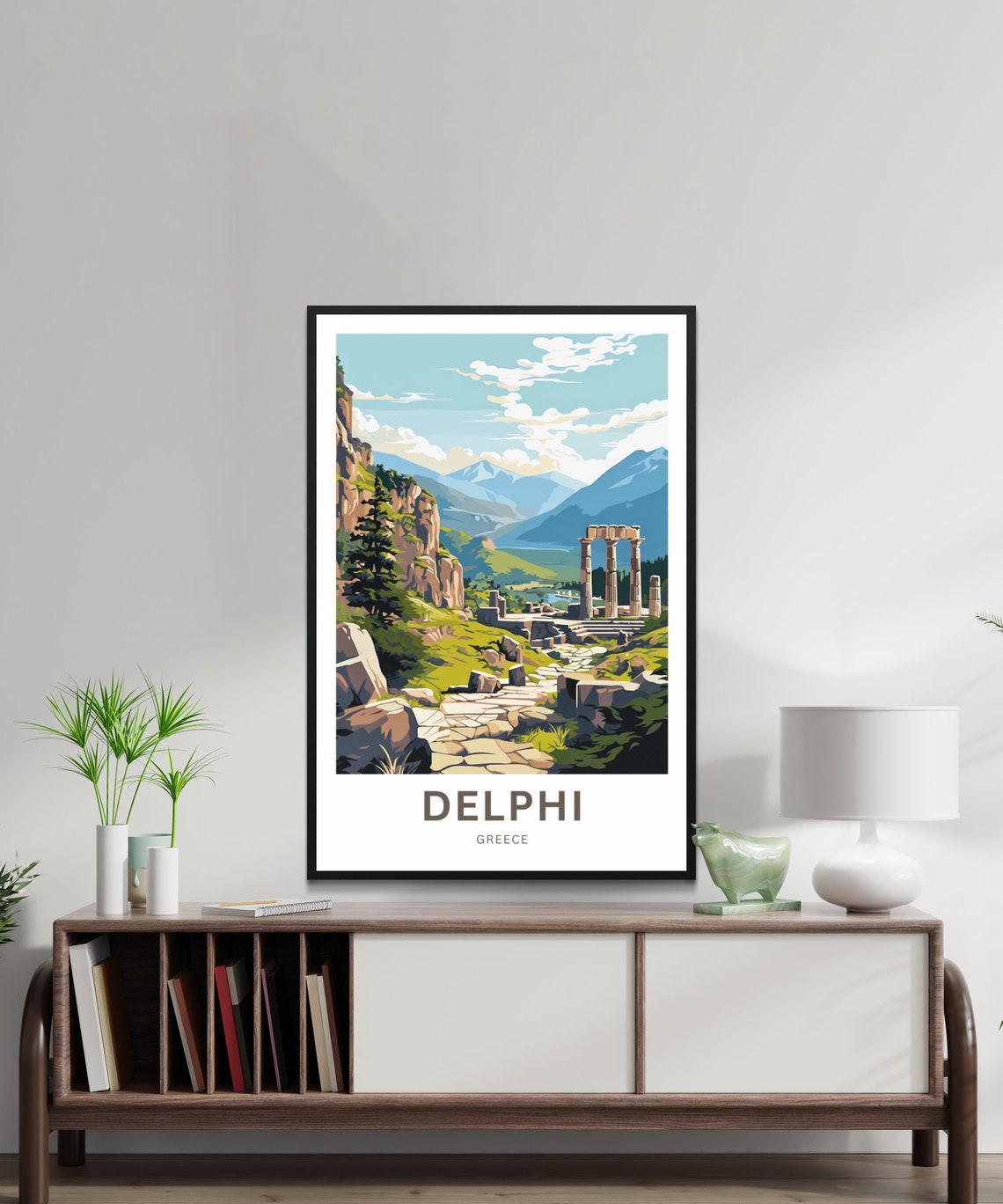 Delphi Greece Ancient Ruins Mountain Valley History Travel Poster - Image 2
